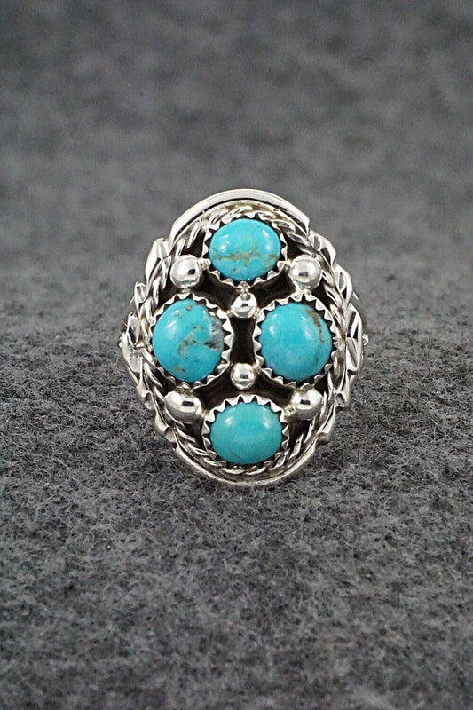 Turquoise & Sterling Silver Ring - Melvin Chee - Size 9