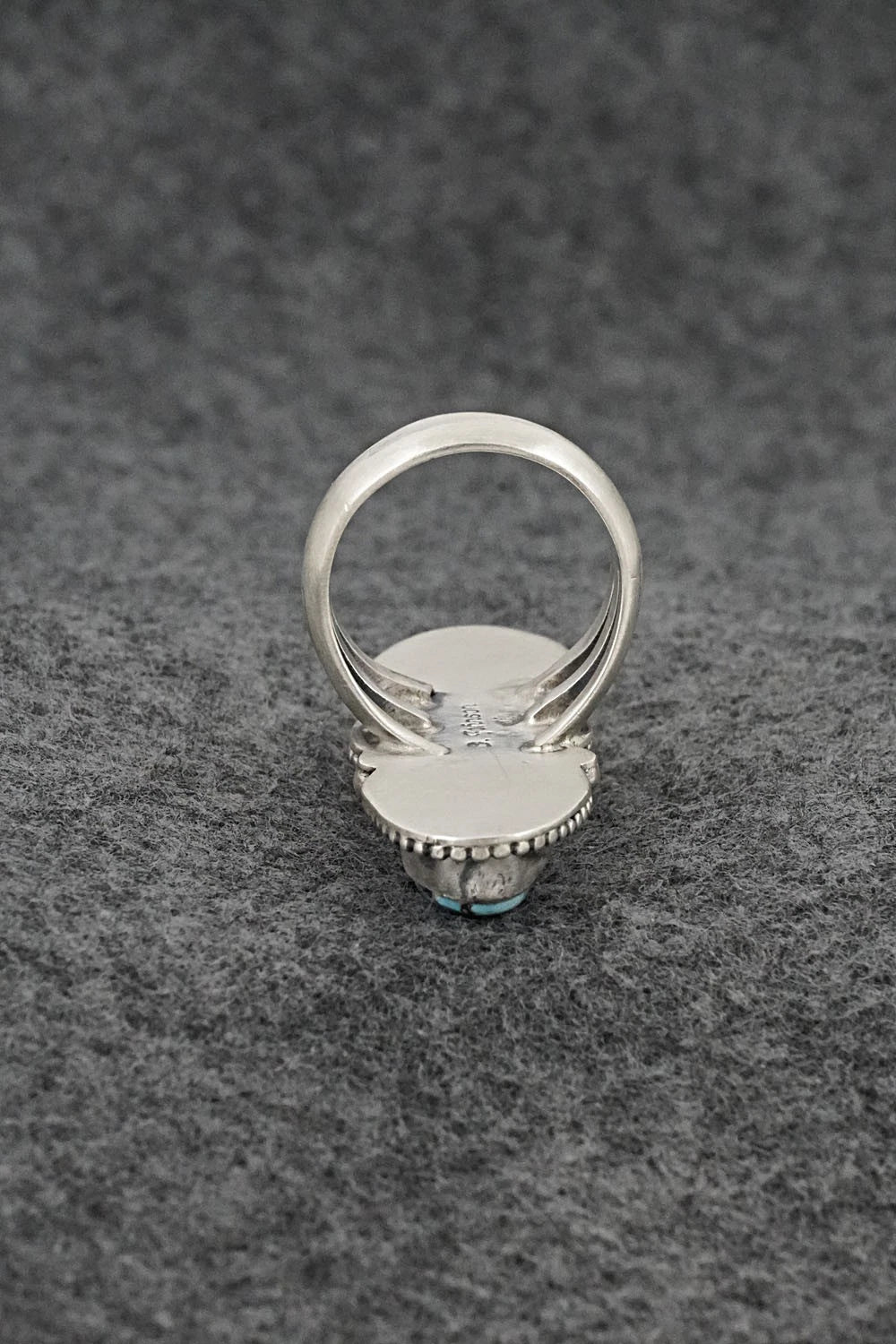 Turquoise & Sterling Silver Ring - Bobby Johnson - Size 7.5