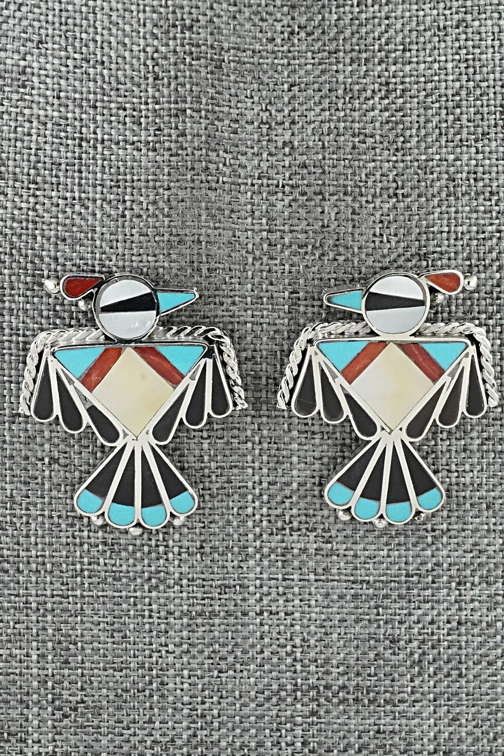 Multi-Stone & Sterling Silver Earrings - Adrian Wallace