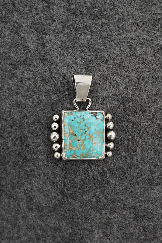 Turquoise & Sterling Silver Pendant - Eugene Gruber