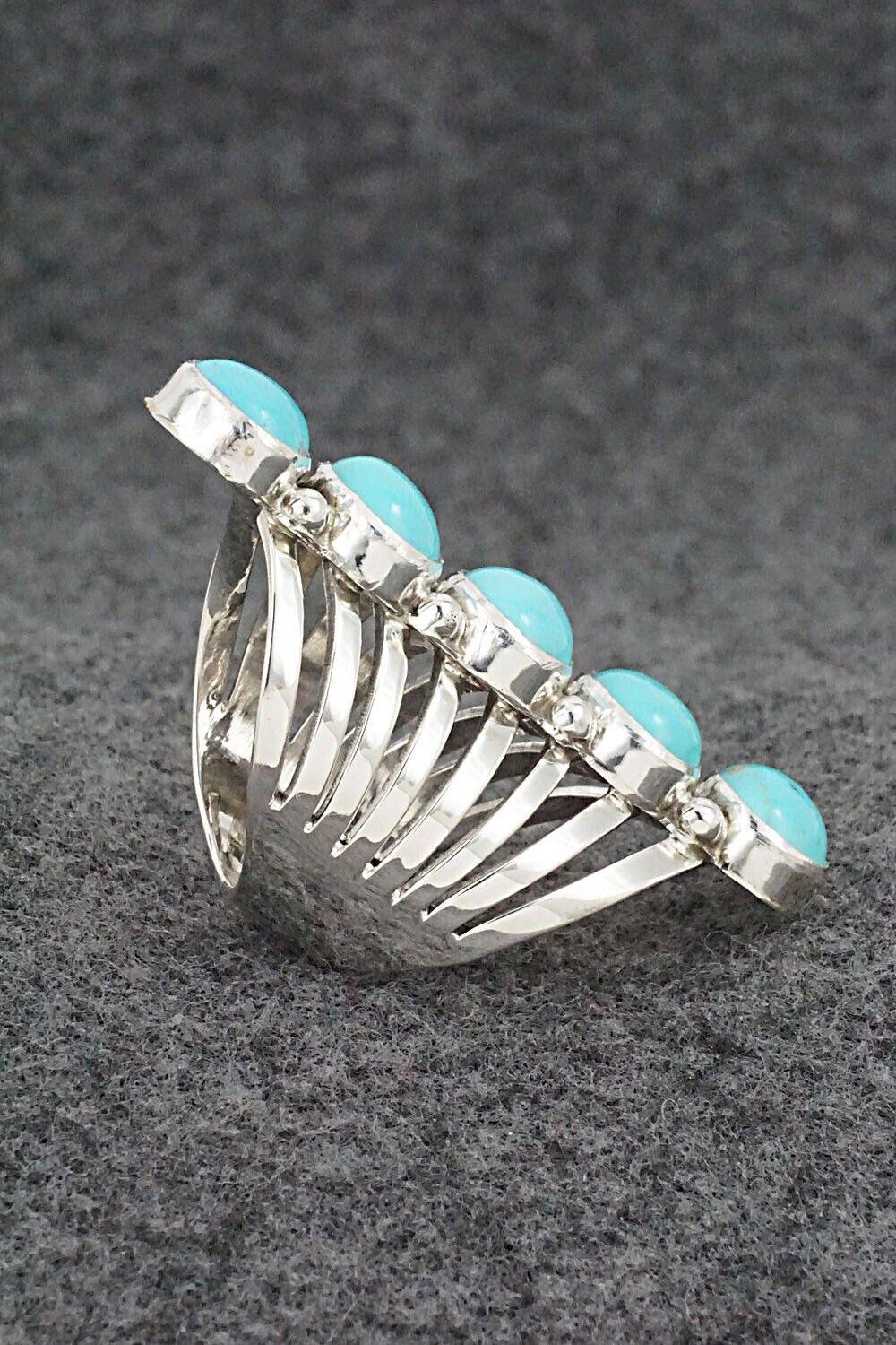 Turquoise & Sterling Silver Ring - Thomas Yazzie - Size 7