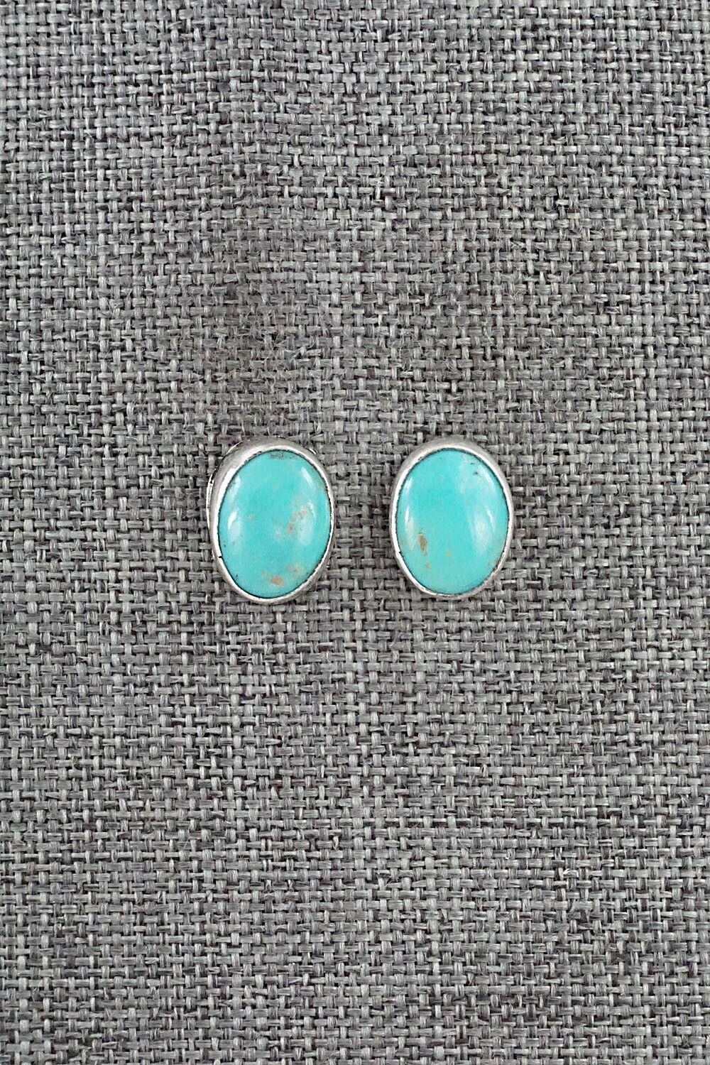 Turquoise & Sterling Silver Earrings - Marco Begaye