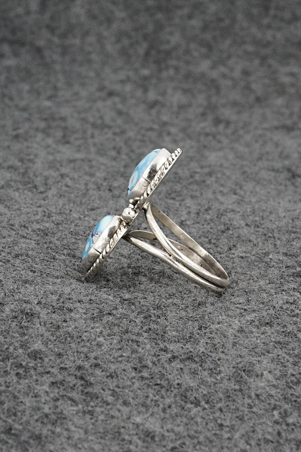 Turquoise & Sterling Silver Ring - Eugene Gruber - Size 9