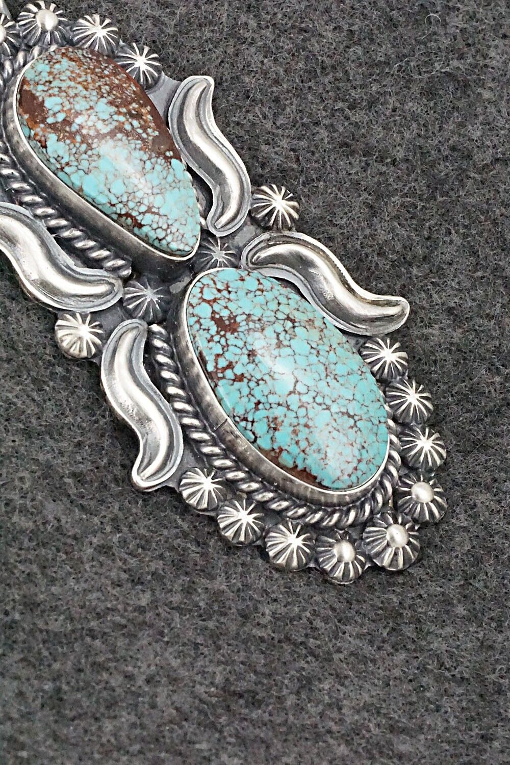 Turquoise & Sterling Silver Pendant - Raymond Delgarito