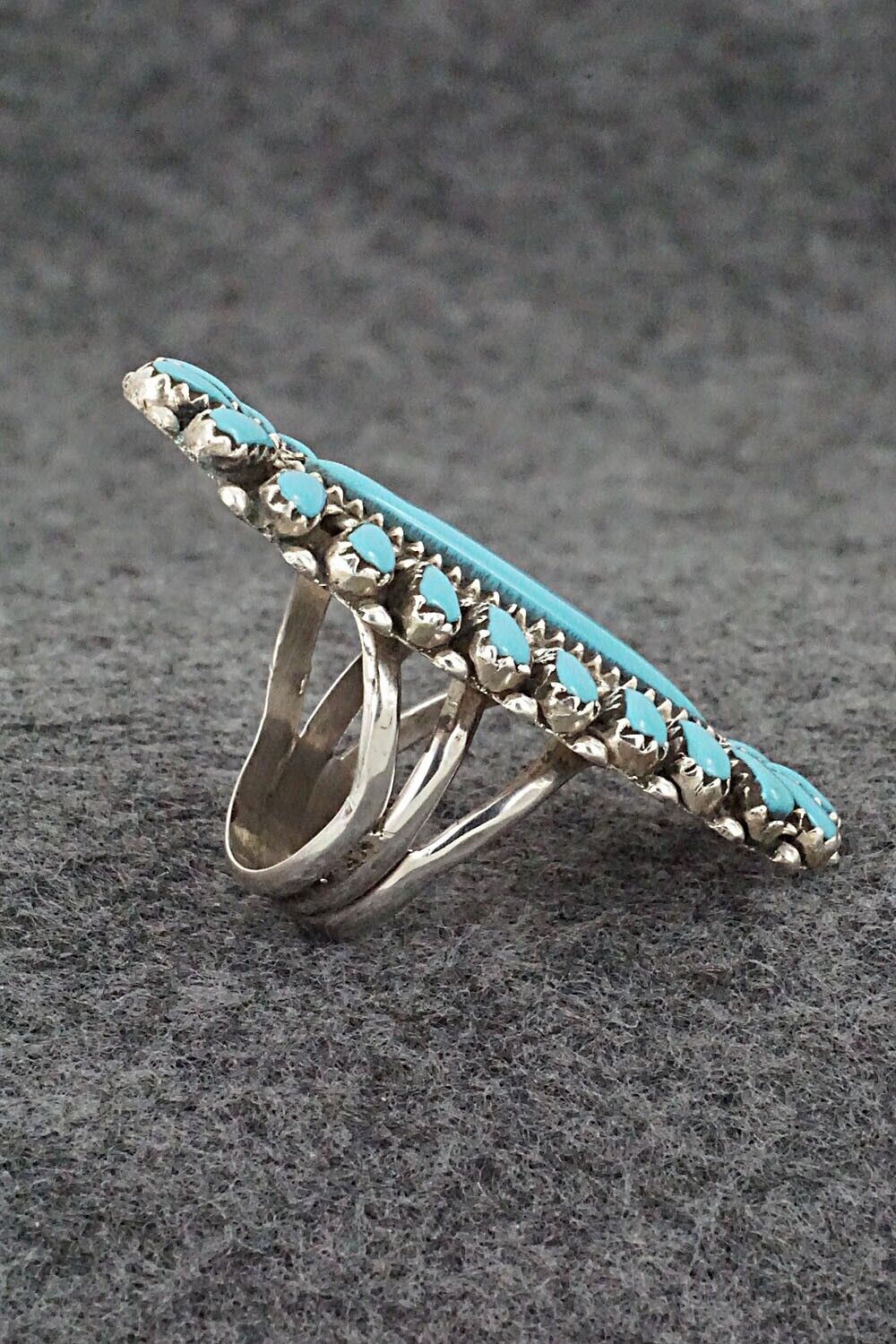 Turquoise & Sterling Silver Ring - George Gasper - Size 7