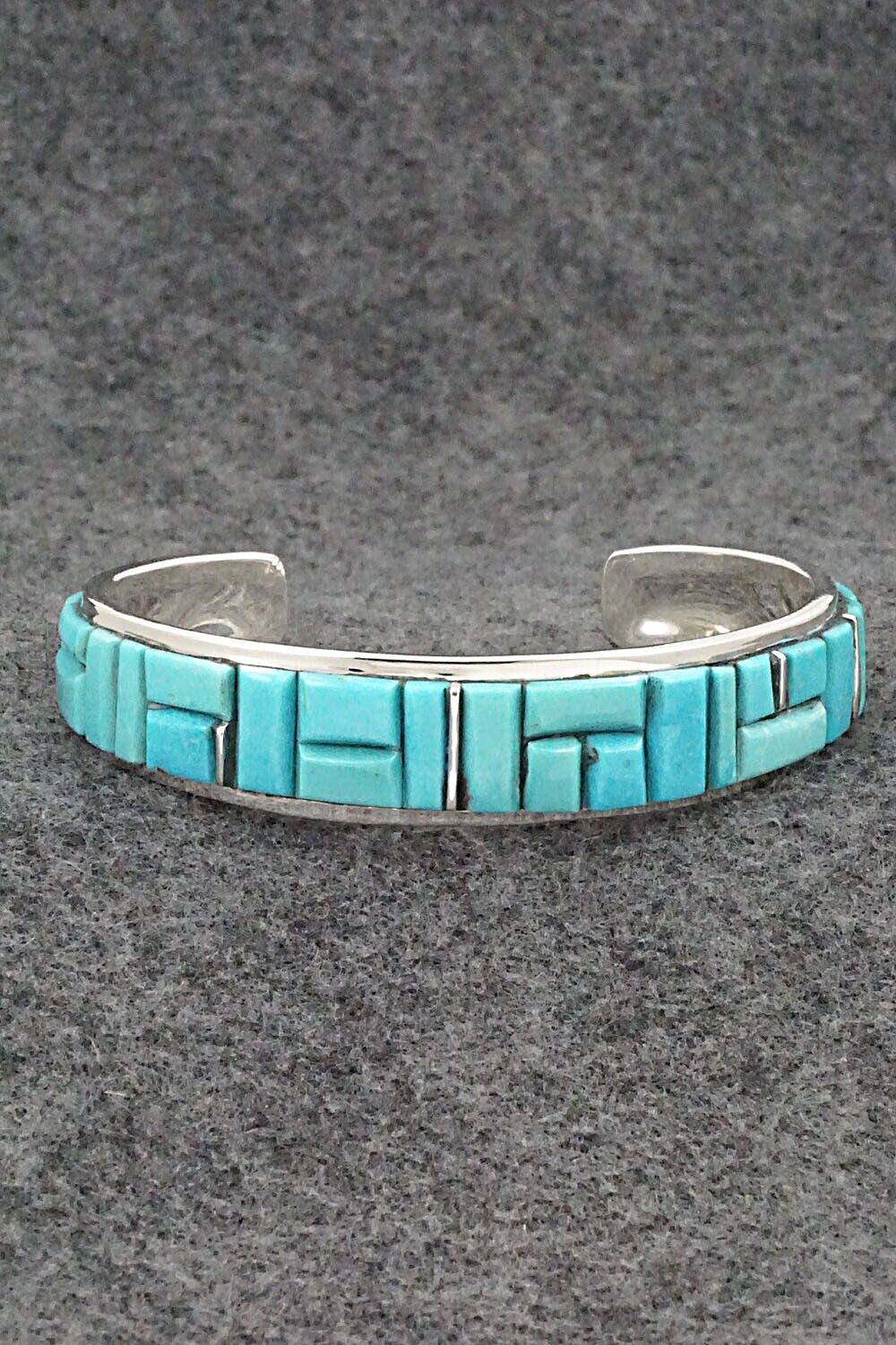 Turquoise & Sterling Silver Bracelet - Edison Yazzie