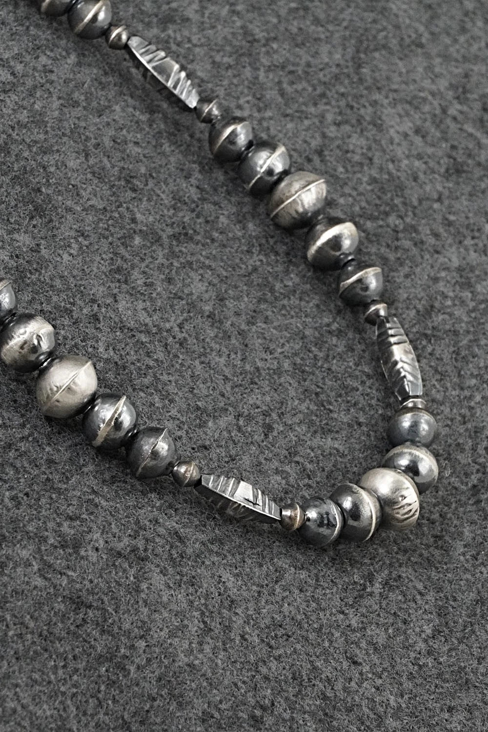 Sterling Silver Navajo Pearl Necklace 20" - Vintage