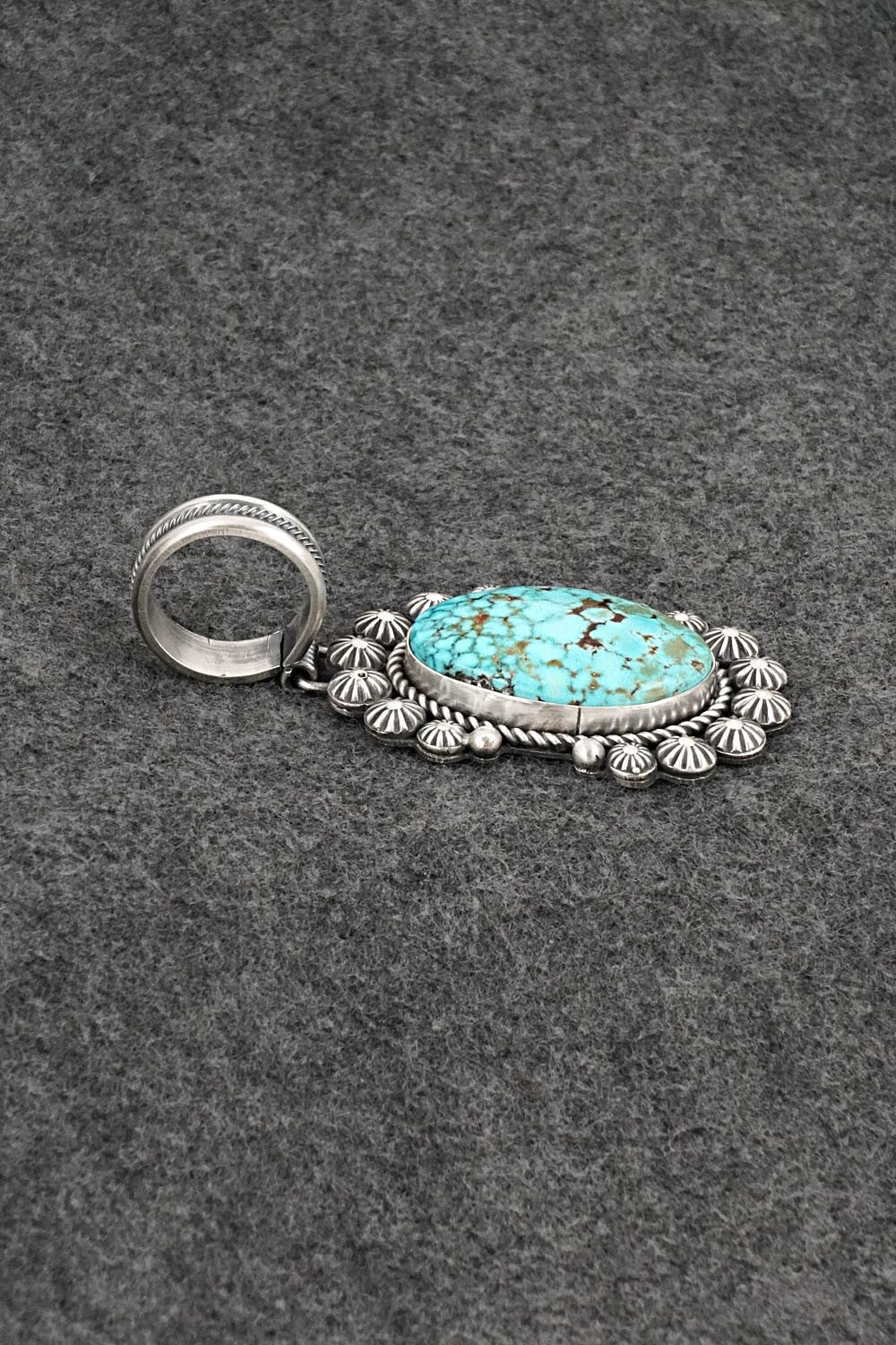Turquoise & Sterling Silver Pendant - Michael Calladitto