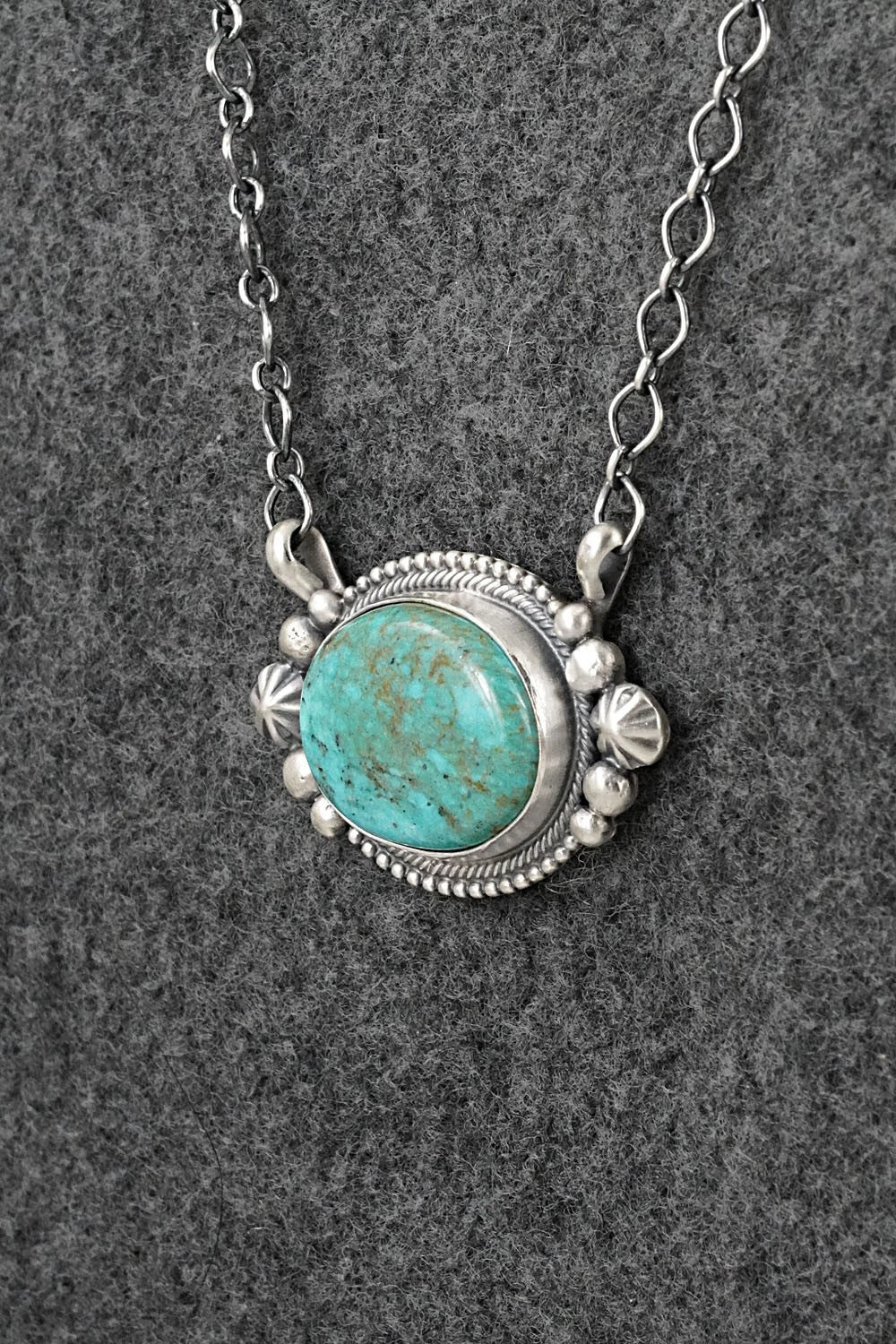 Turquoise & Sterling Silver Necklace - Darrin Livingston