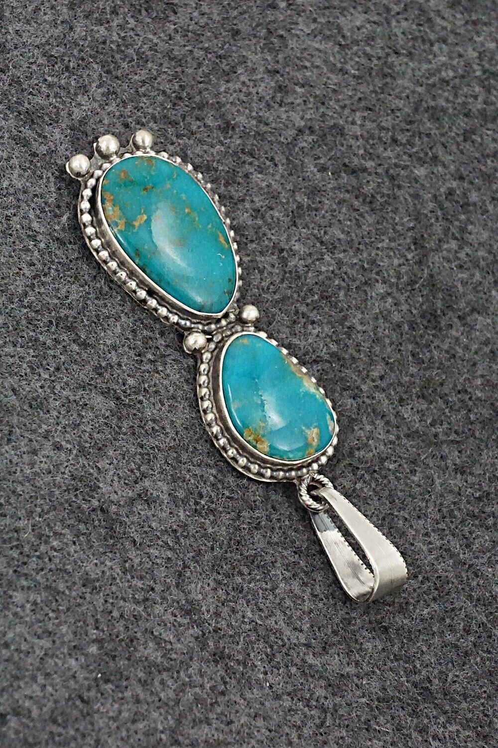 Turquoise & Sterling Silver Pendant - Jimmy Garcia