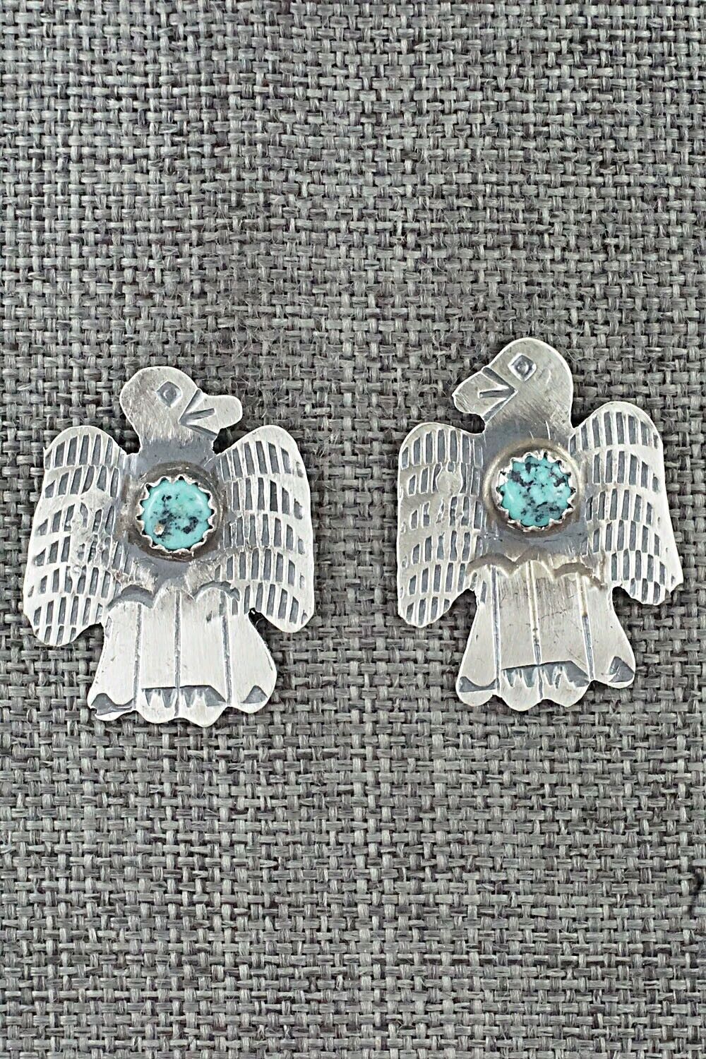 Turquoise & Sterling Silver Earrings - Gabrielle Yazzie