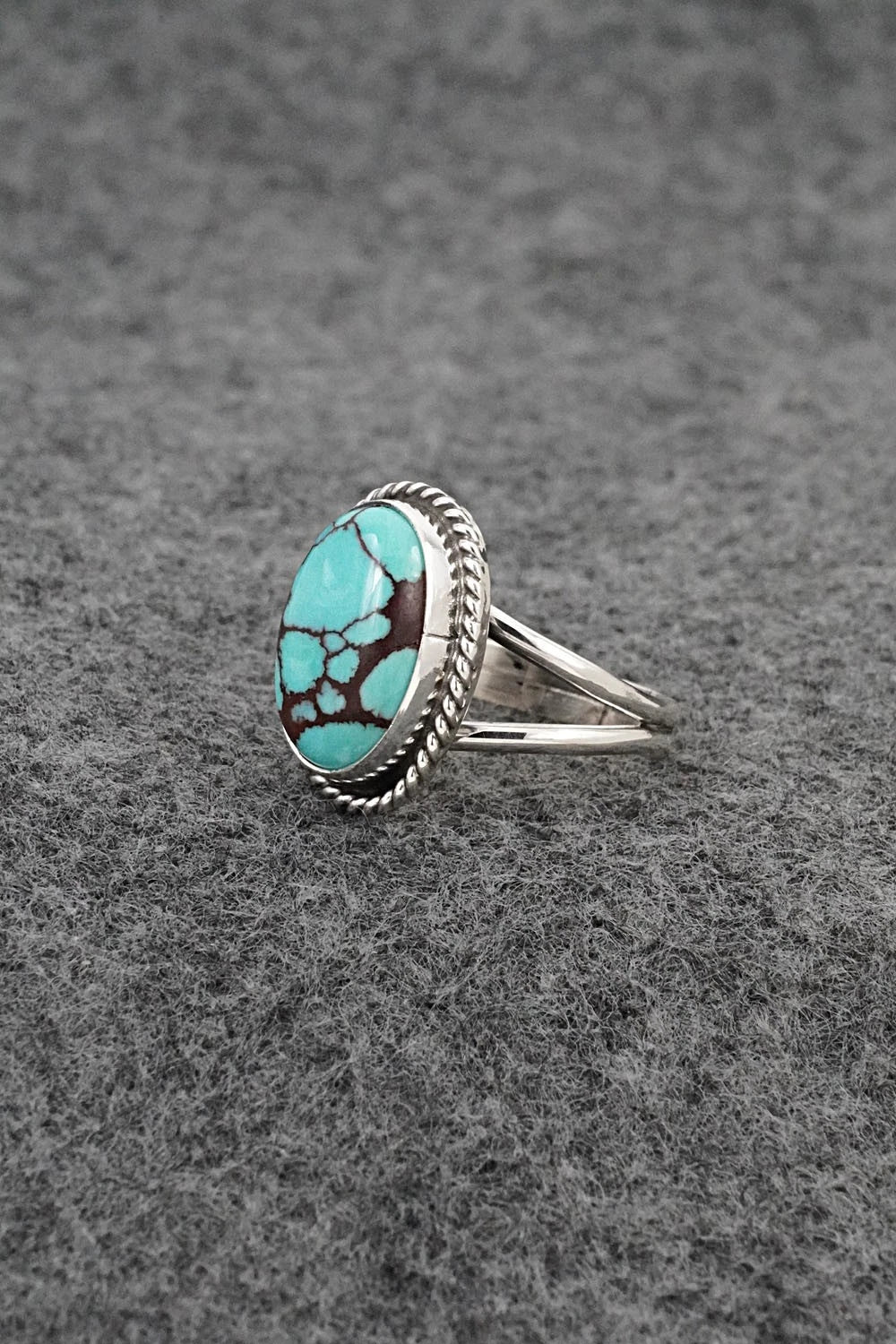Turquoise & Sterling Silver Ring - Eugene Gruber - Size 6
