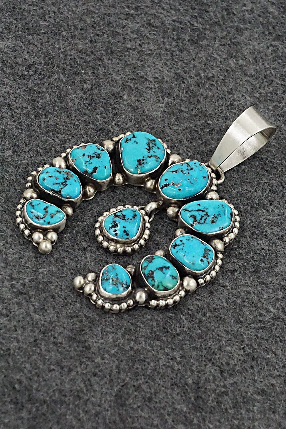 Turquoise & Sterling Silver Pendant - Kathleen Livingston