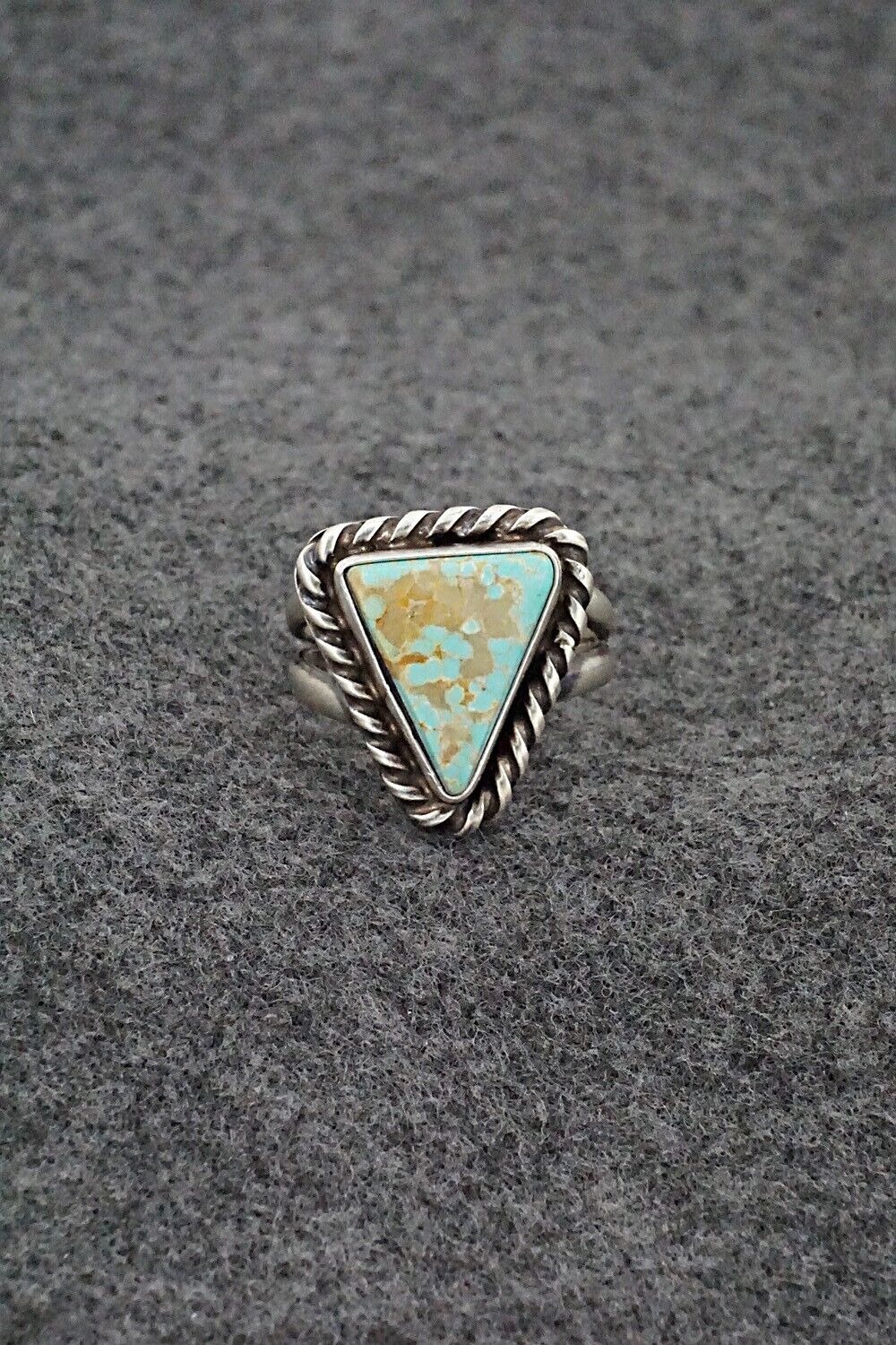 Turquoise & Sterling Silver Ring - Kathleen Livingston - Size 7.75
