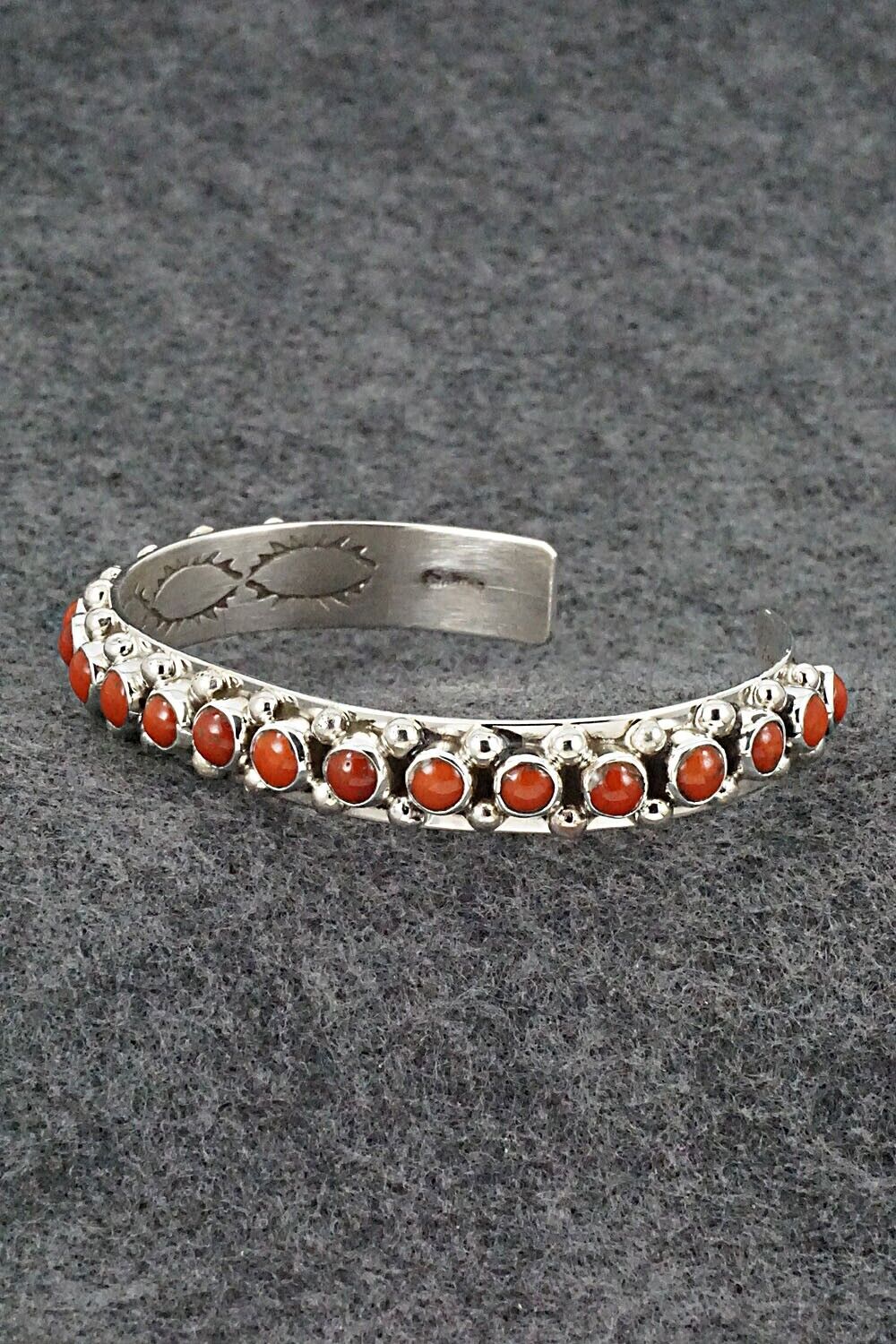 Coral & Sterling Silver Bracelet - Darlene Begay