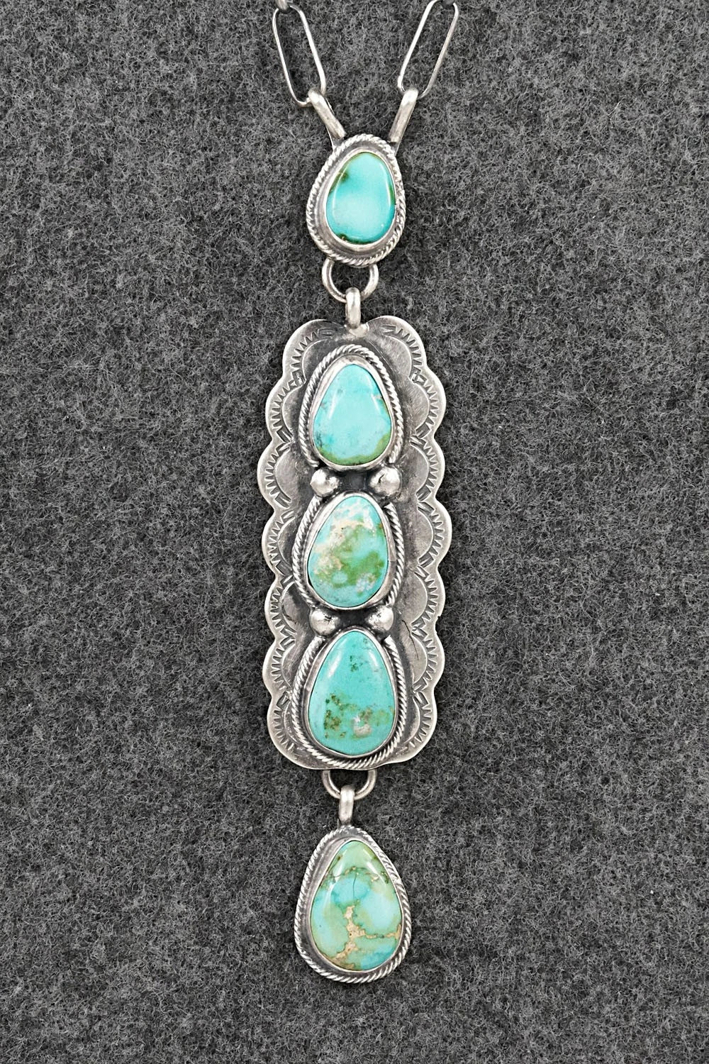 Turquoise & Sterling Silver Necklace - Bobby Johnson