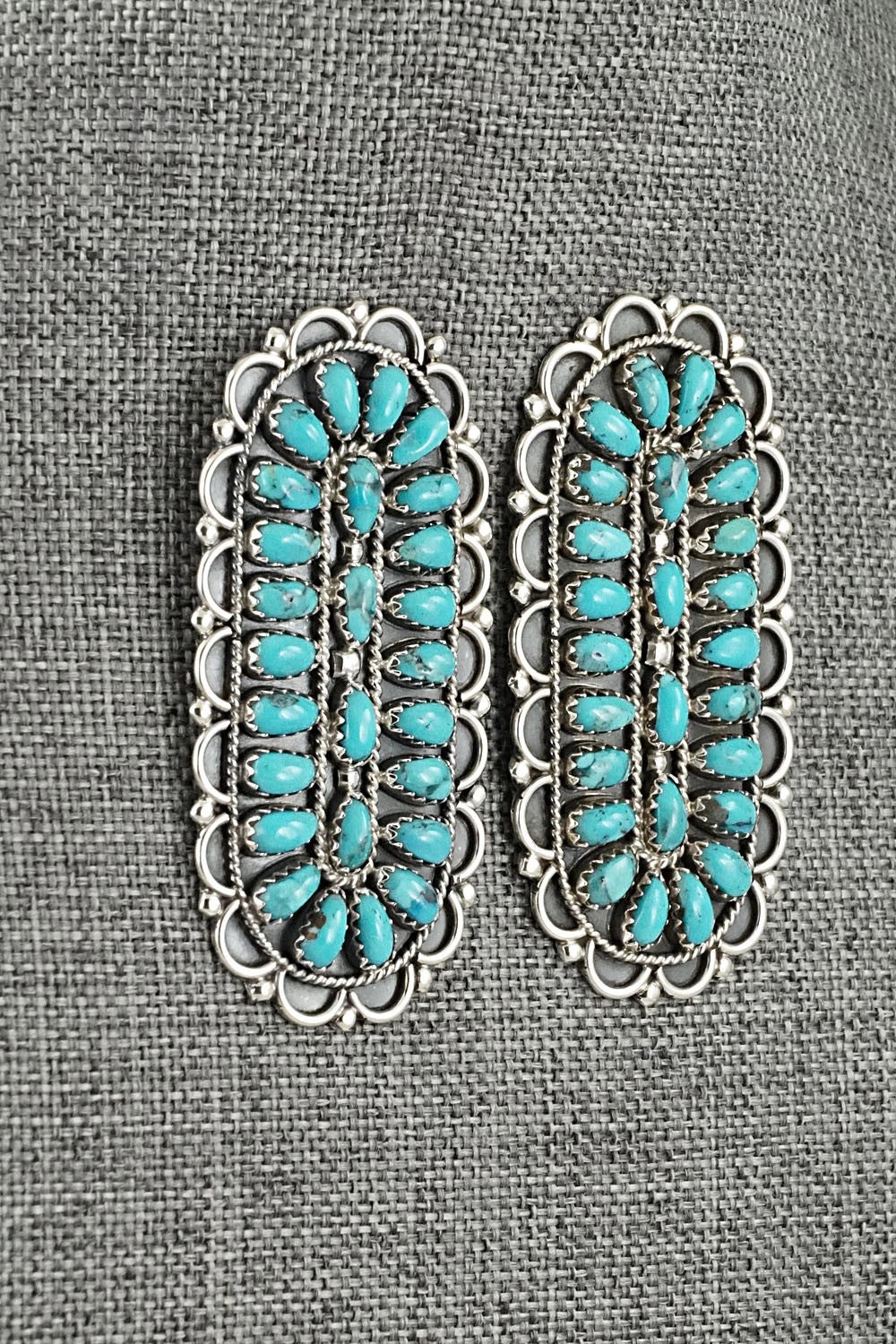 Turquoise & Sterling Silver Earrings - Gerald Mitchell