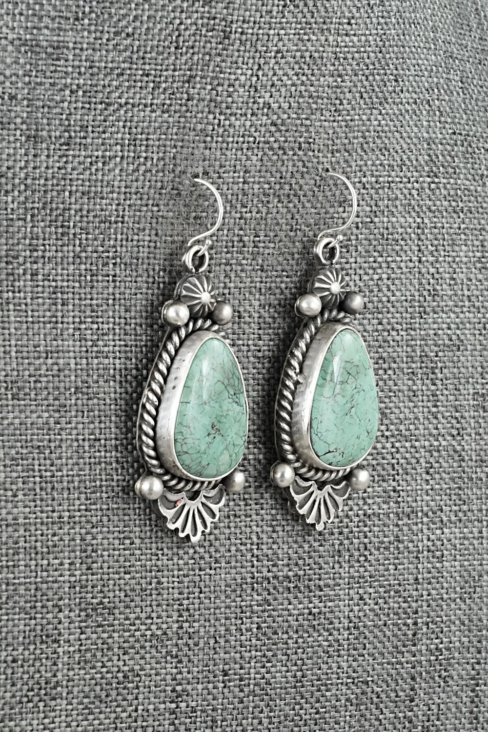 Turquoise & Sterling Silver Earrings - Michael Calladitto