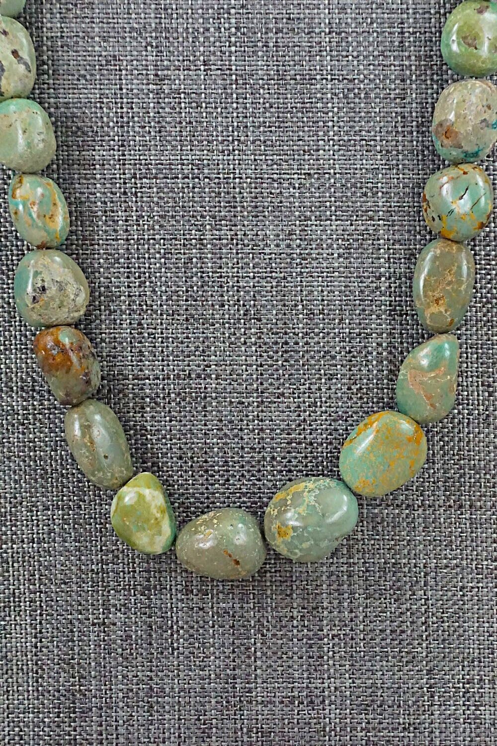 Turquoise & Sterling Silver Necklace 24" - Louise Joe