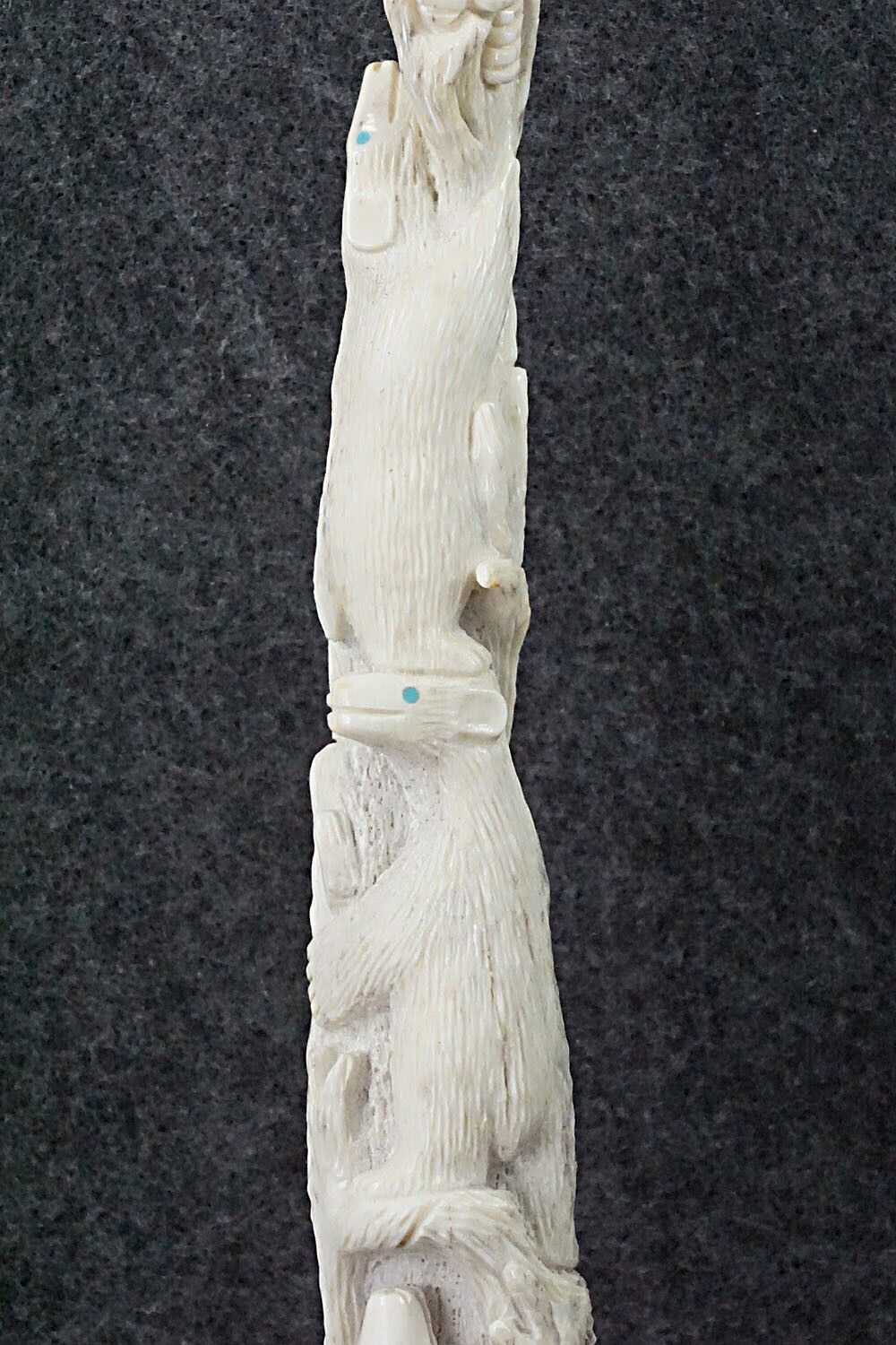 Bears & Owls Zuni Fetish Carving - Destry Siutza