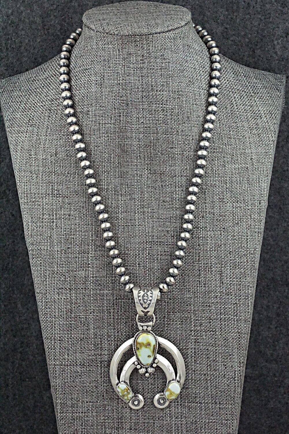 Variscite & Sterling Silver Necklace - Samuel Yellowhair