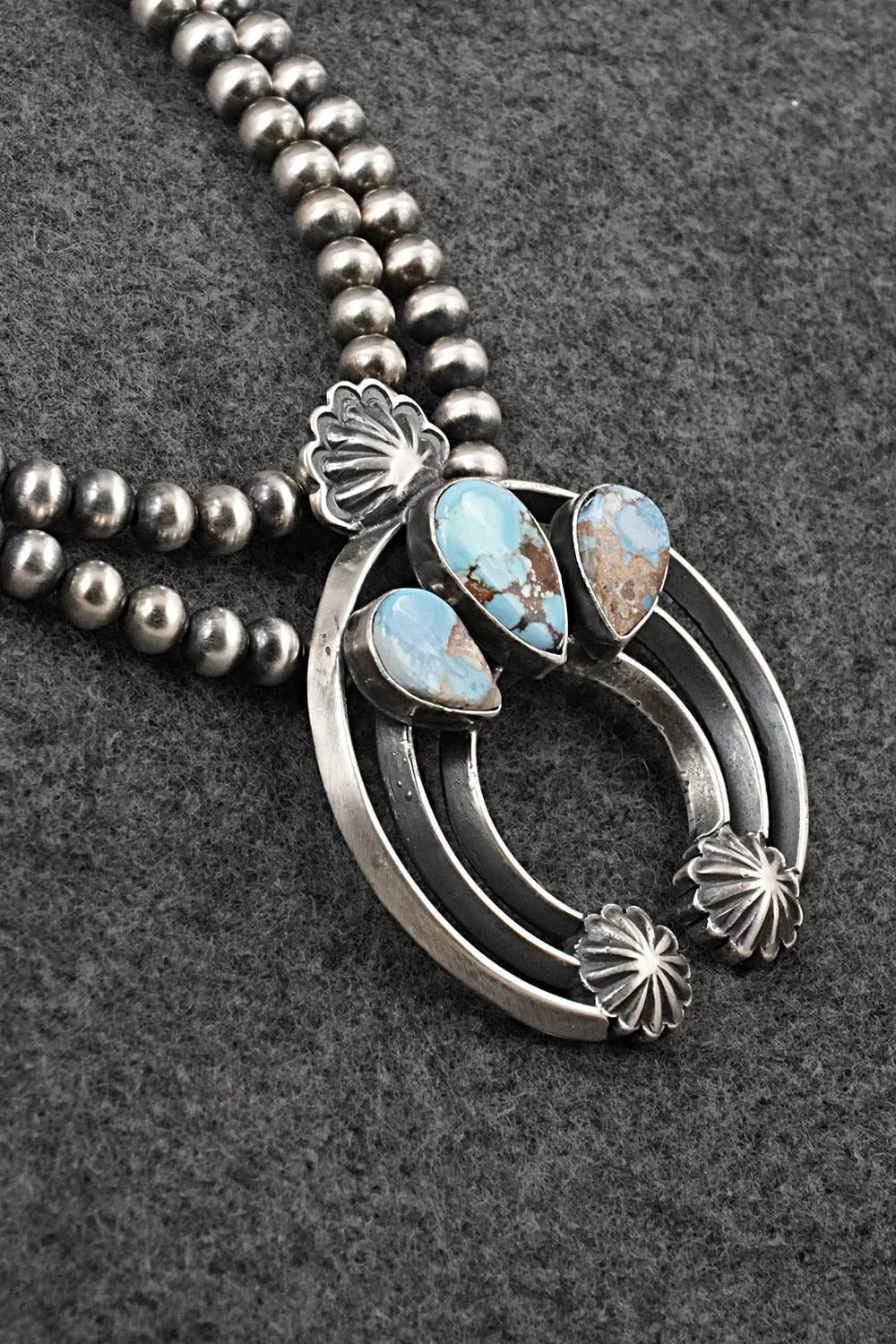 Turquoise & Sterling Silver Necklace - Davey Morgan