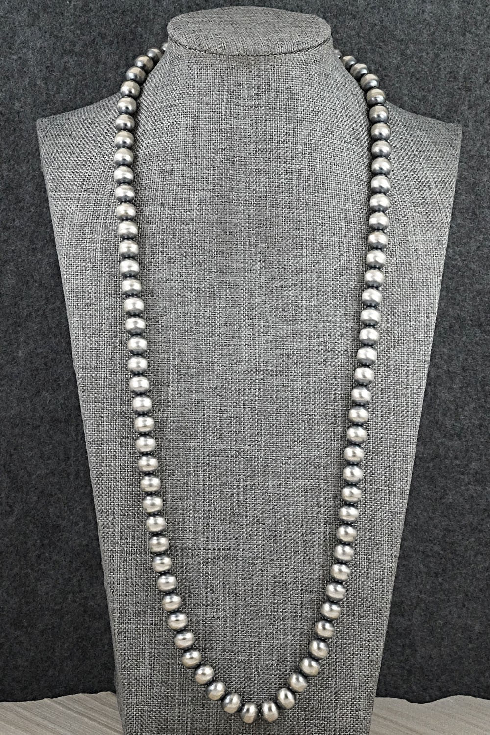 Sterling Silver Navajo Pearl Necklace 30" - Bryannen Halwood