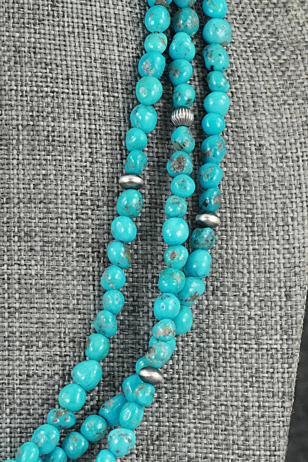 Turquoise & Sterling Silver Necklace - Theresa Skeets