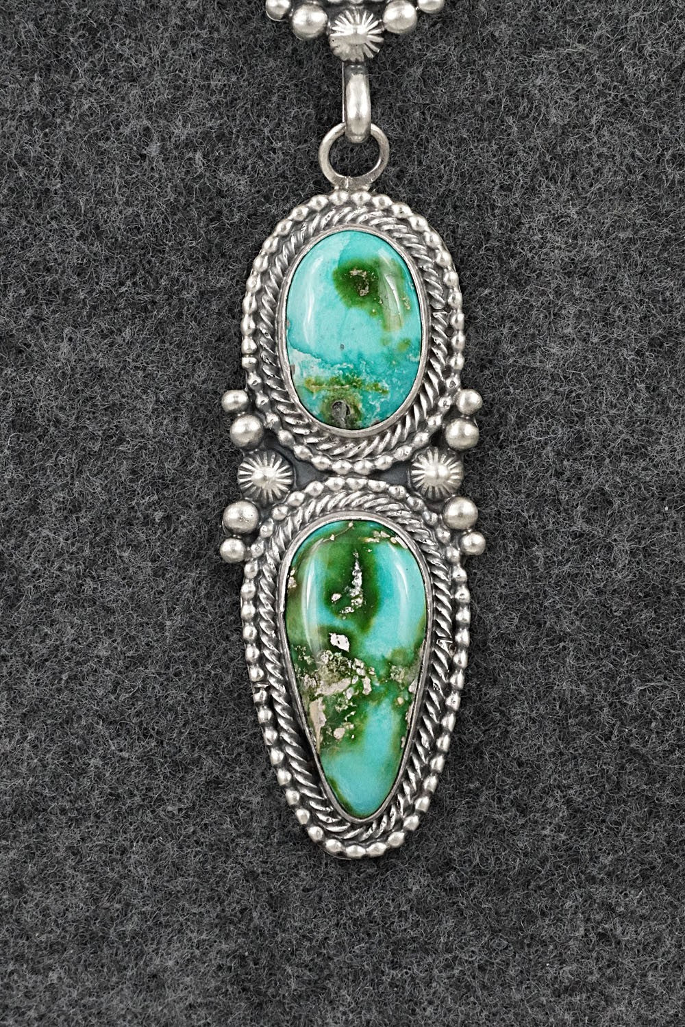 Turquoise & Sterling Silver Necklace - Tom Lewis