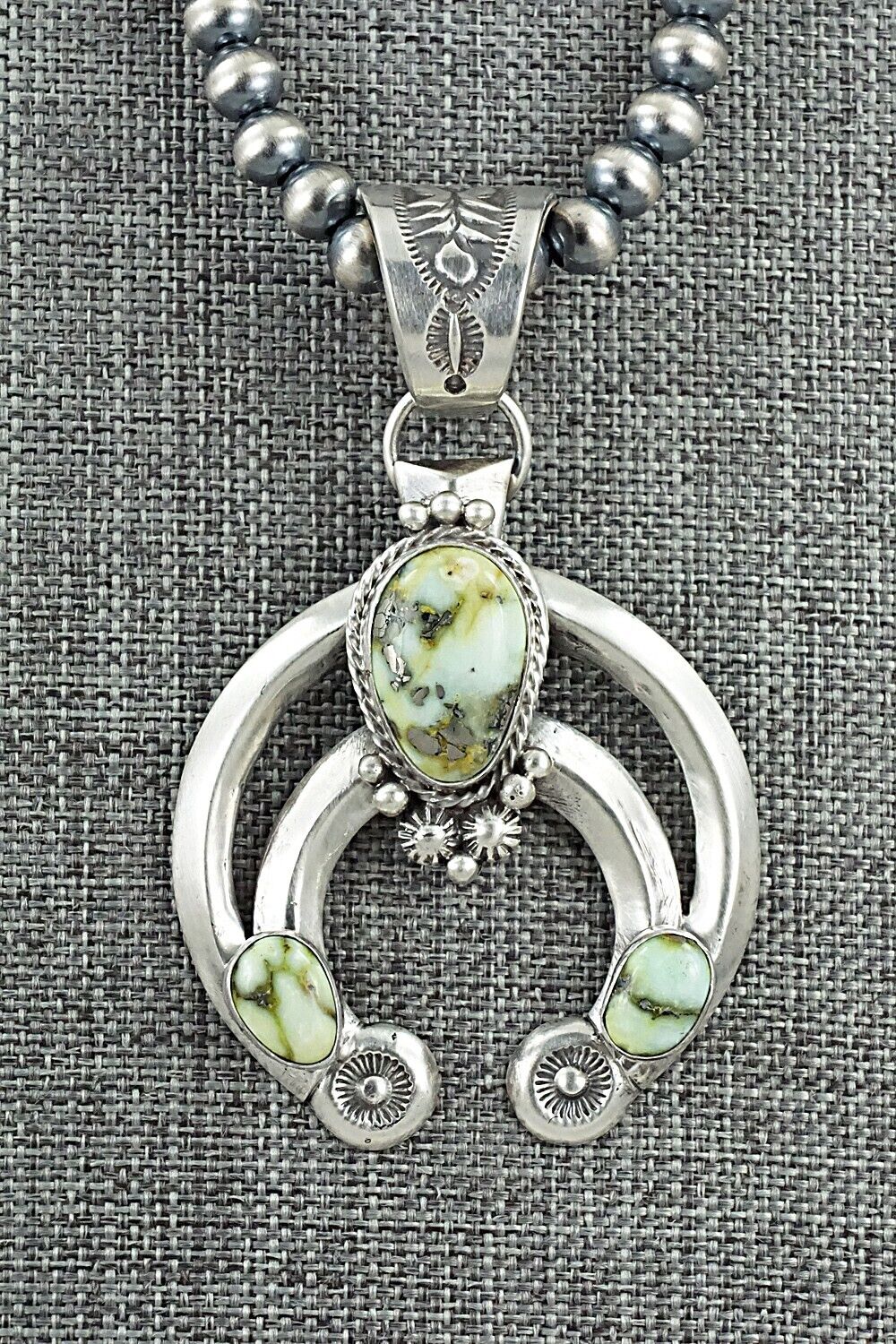 Variscite & Sterling Silver Necklace - Samuel Yellowhair