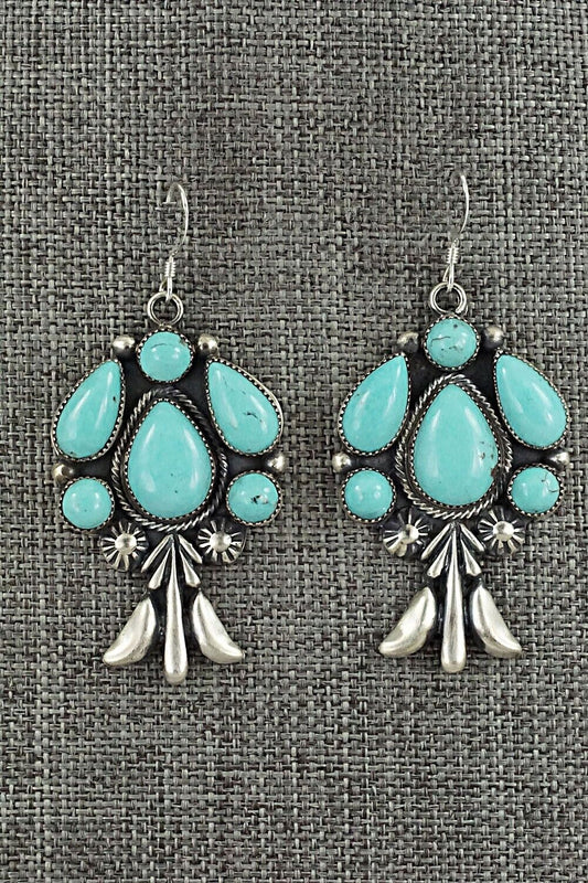 Turquoise & Sterling Silver Earrings - Bobby Platero
