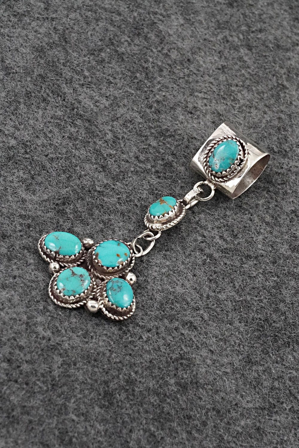 Turquoise & Sterling Silver Pendant - Ernest Hawthorne