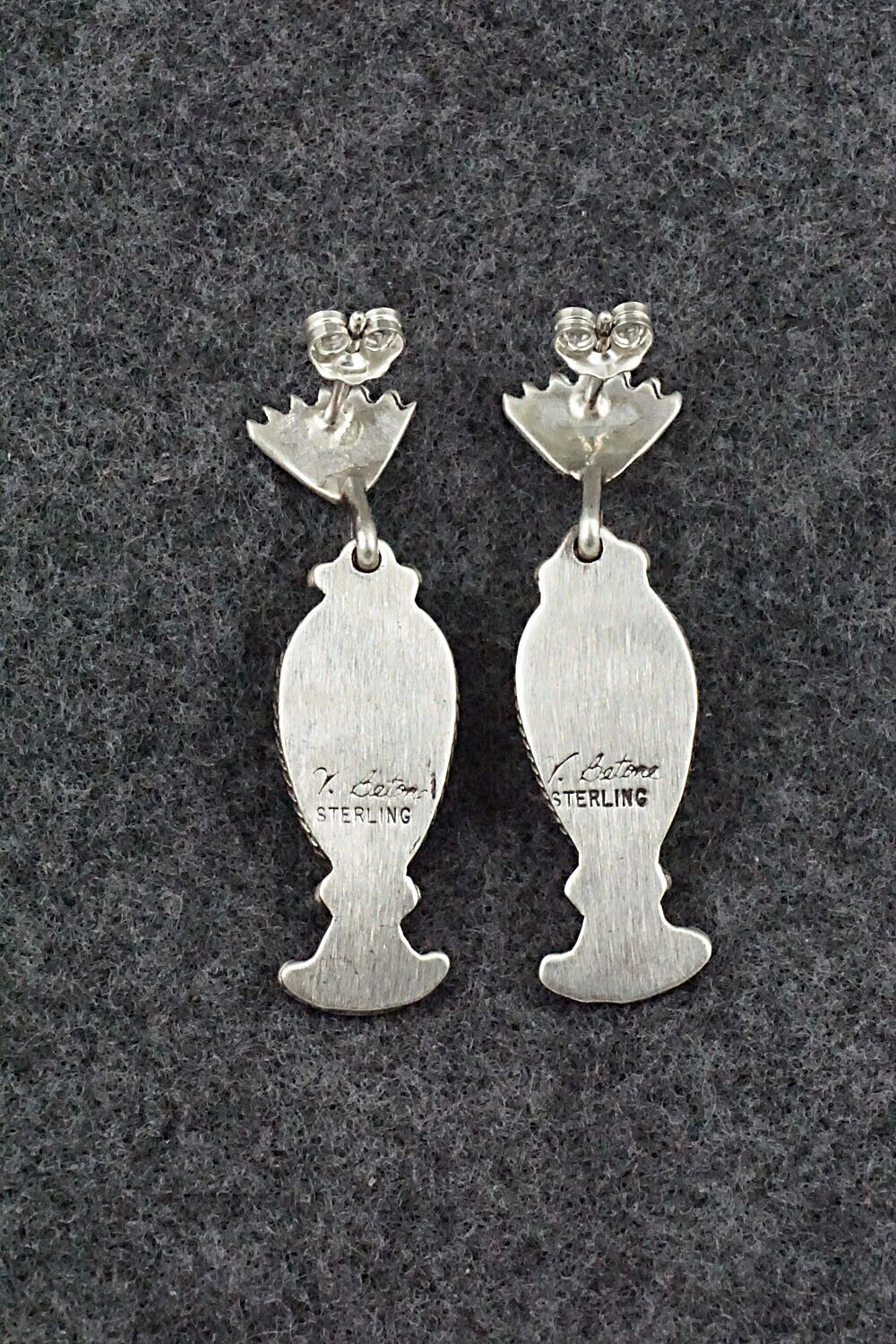 Turquoise & Sterling Silver Earrings - Verley Betone