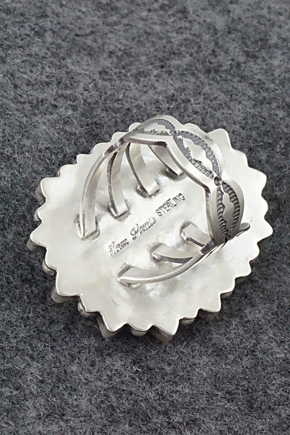 Coral & Sterling Silver Ring - Tom Lewis - Size 8