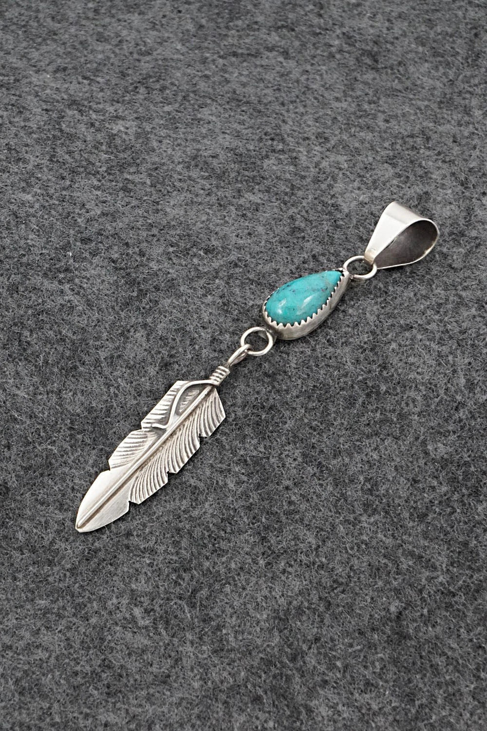Turquoise & Sterling Silver Pendant - Chris Charley