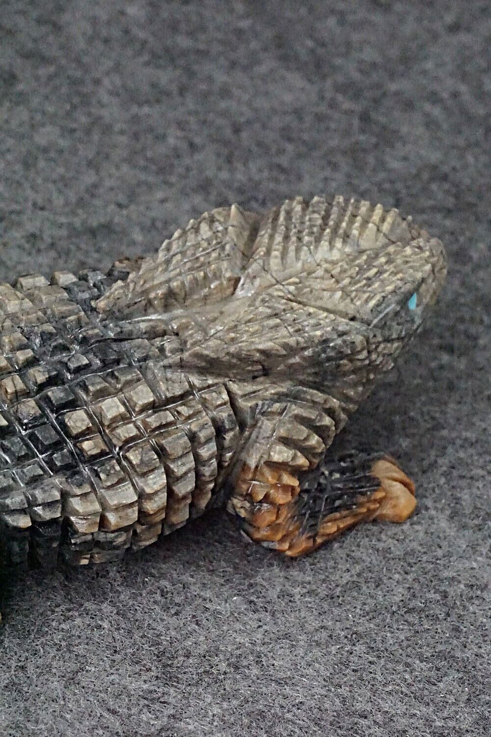 Horned Toad Zuni Fetish Carving - Tony Mackel