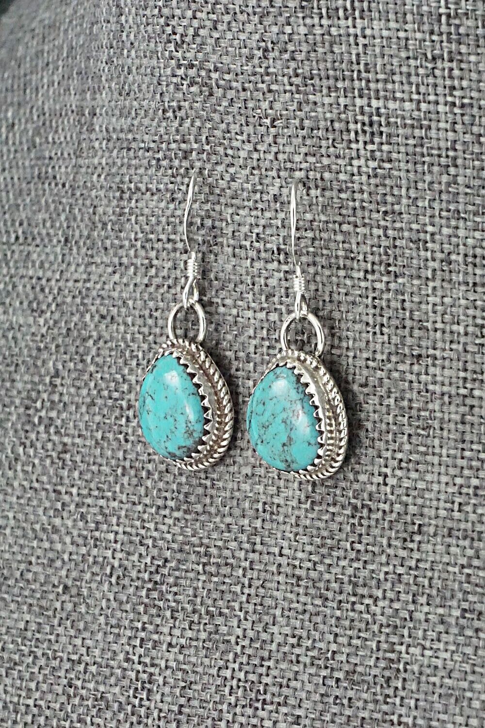 Turquoise & Sterling Silver Earrings - Ernest Hawthorne