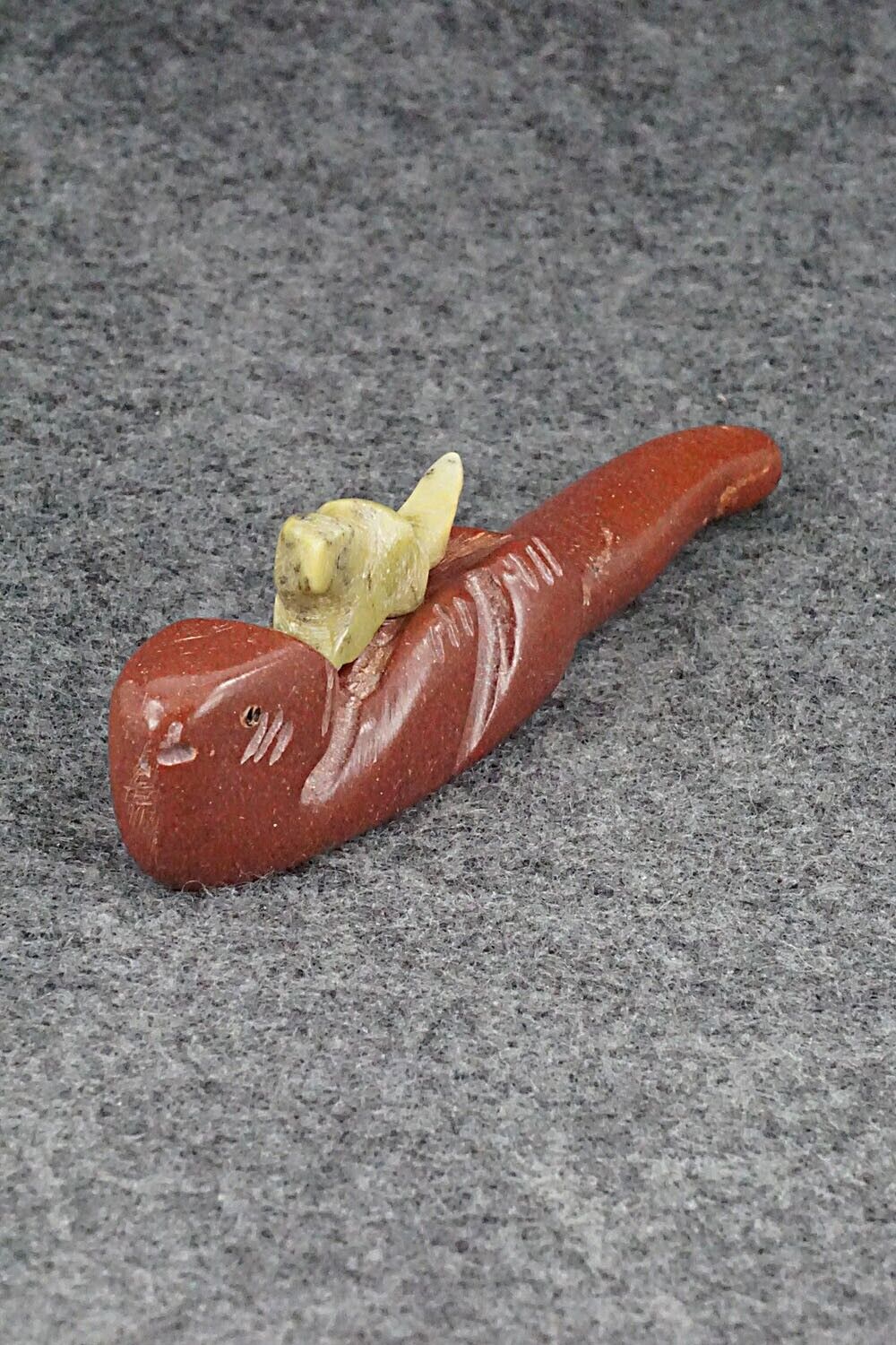 Otter with Pup Zuni Fetish Carving - Justin Red Elk