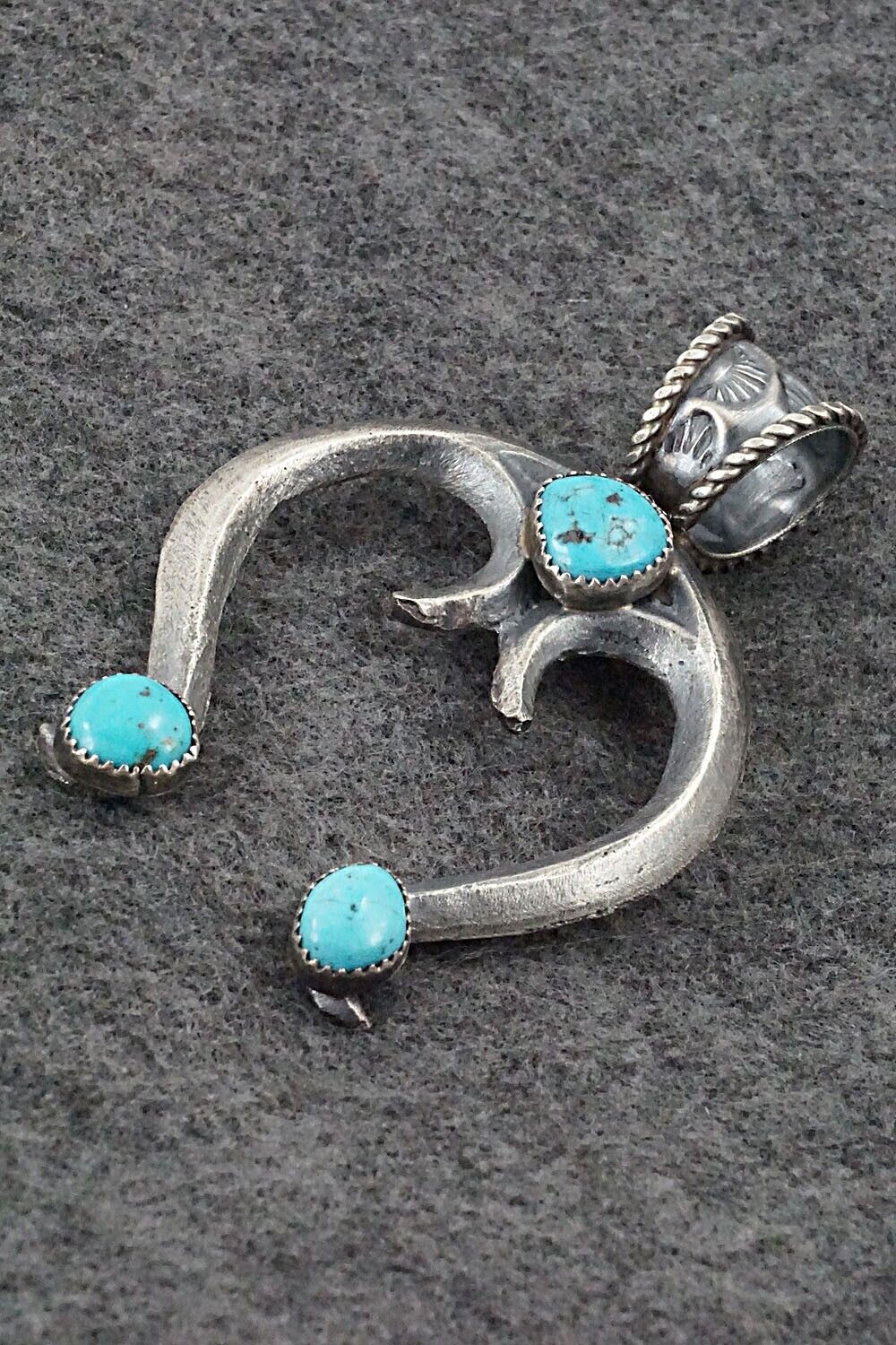 Turquoise and Sterling Silver Pendant - Gilbert Martin