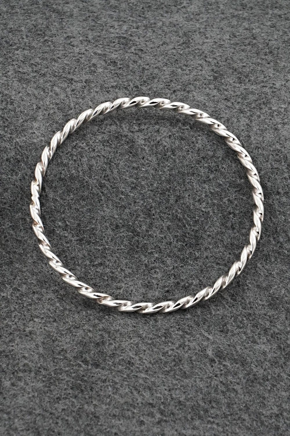 Sterling Silver Bangle Bracelet - Elaine Tahe