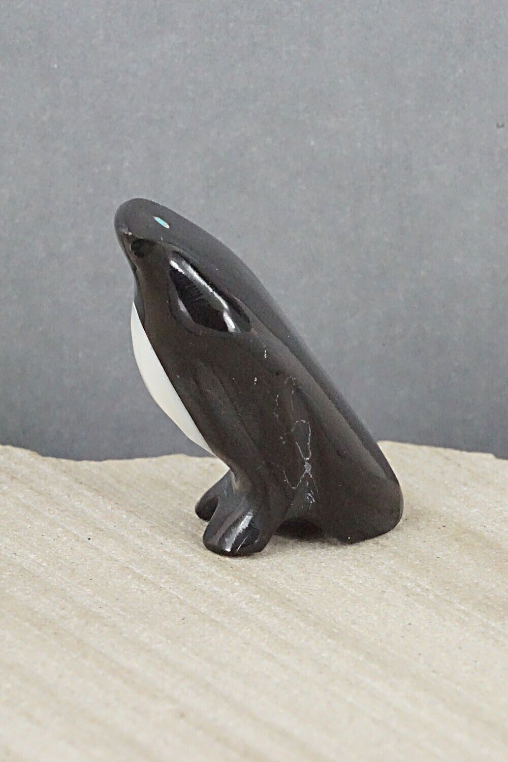 Penguin Zuni Fetish Carving - Calvert Bowannie