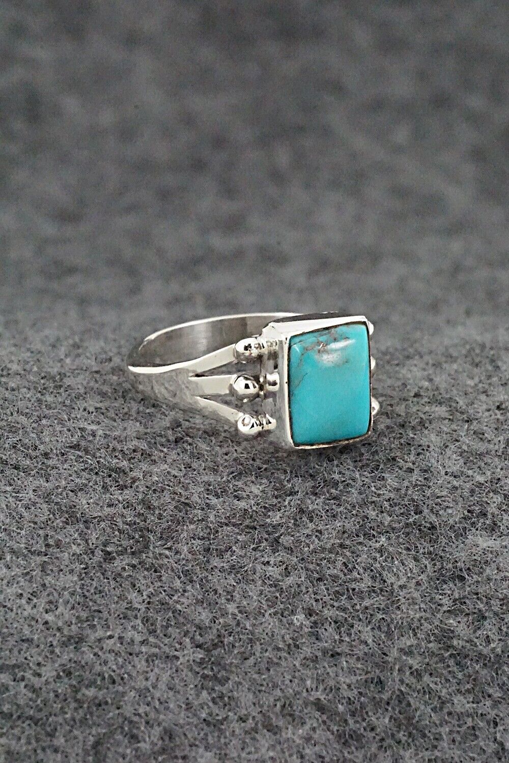 Turquoise & Sterling Silver Ring - Jerryson Henio - Size 7.75