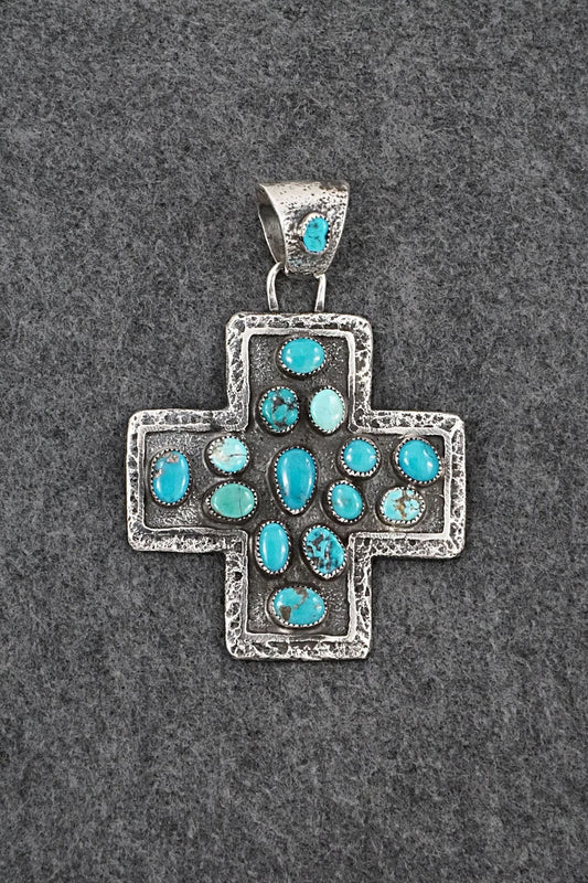 Turquoise & Sterling Silver Pendant - Delbert Arviso