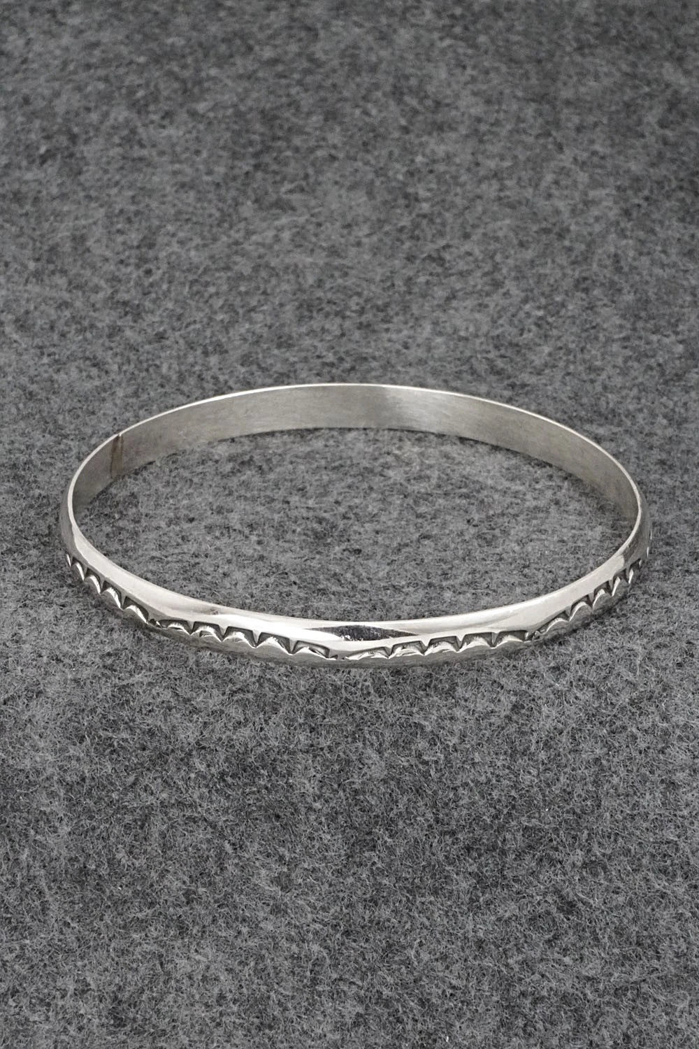Sterling Silver Bangle Bracelet - Elaine Tahe