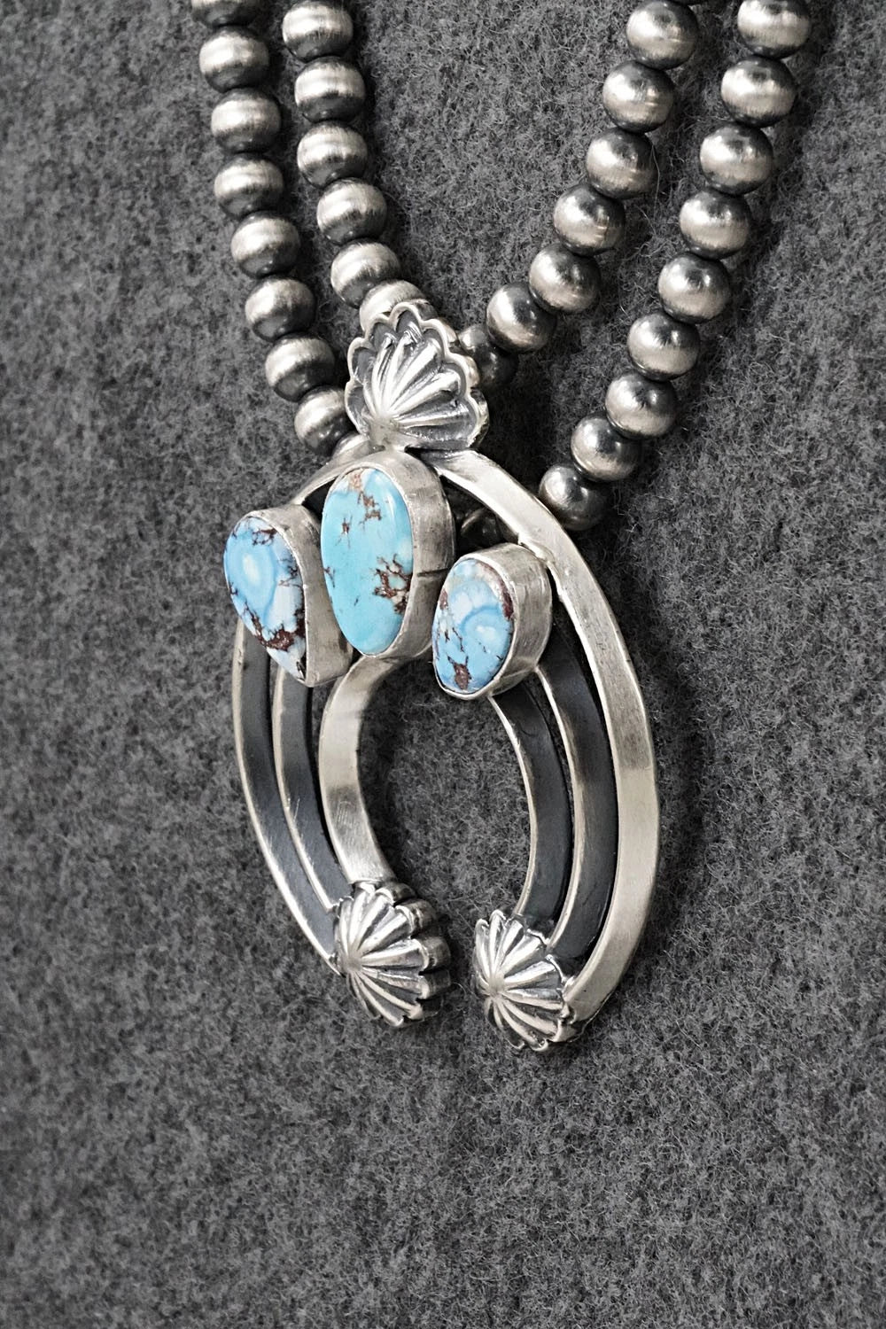 Turquoise & Sterling Silver Necklace - Davey Morgan