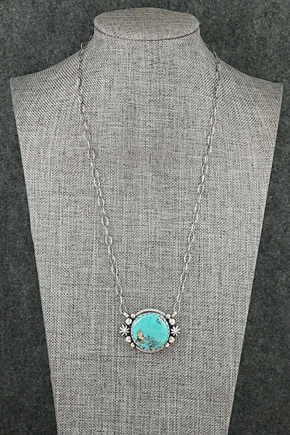 Turquoise & Sterling Silver Necklace - Mark Yazzie
