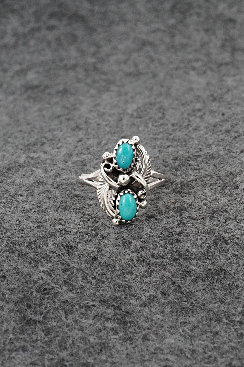 Turquoise and Sterling Silver Ring - Judy Largo - Size 7