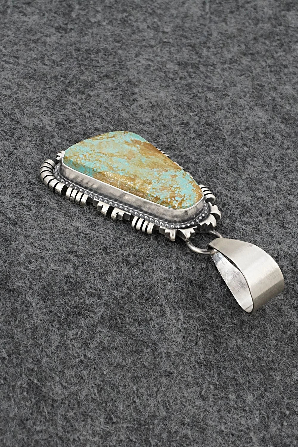 Turquoise & Sterling Silver Pendant - Randy Billy