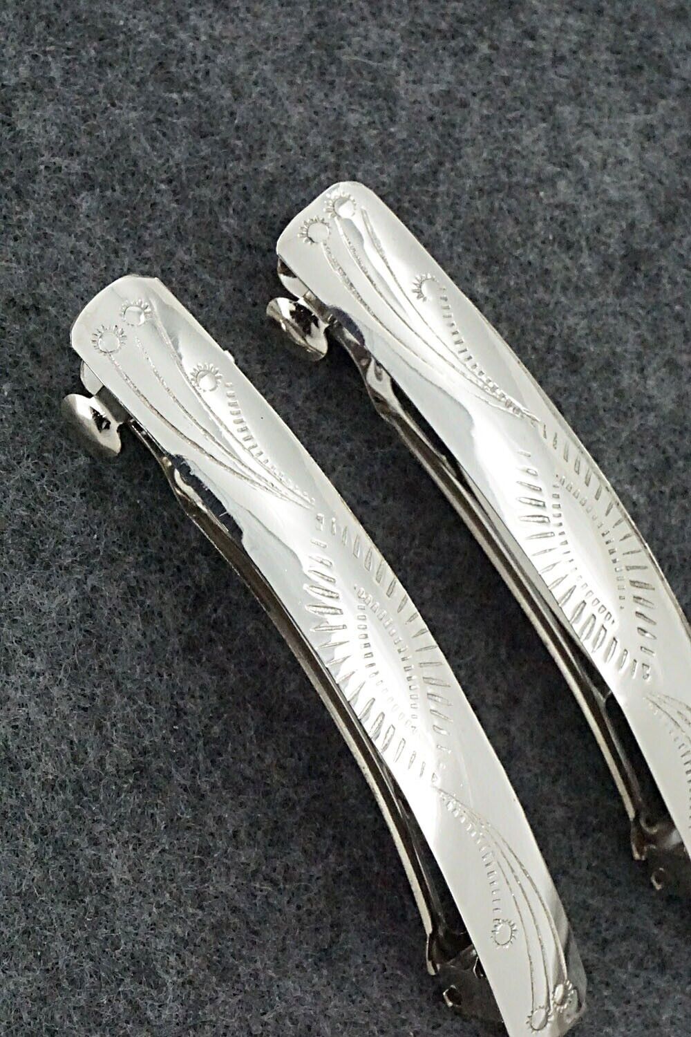 Sterling Silver Hair Barrettes - Randall Dalgai