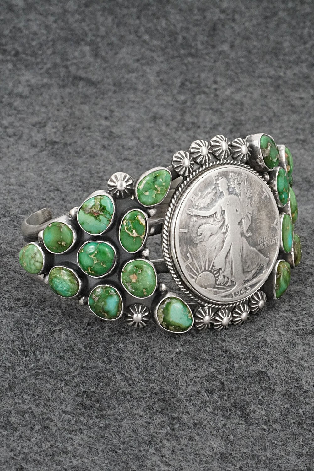 Turquoise and Sterling Silver Bracelet - Derrick Gordon